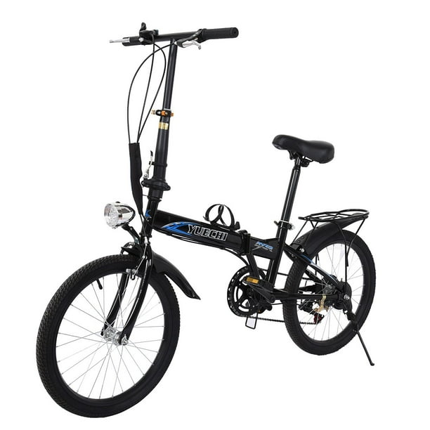 Xinqinghao Leisure 20in Folding Bike Variable Speed Bicycle 7 Speed City Folding Mini Compact Bike Bicycle Lightweight Bike for Students Office Workers Urban Commuter